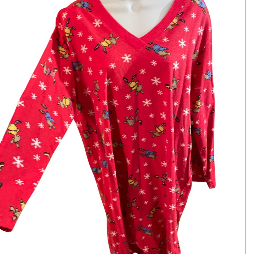 winter women’s pajama night gown NWT moose winter design size s/m